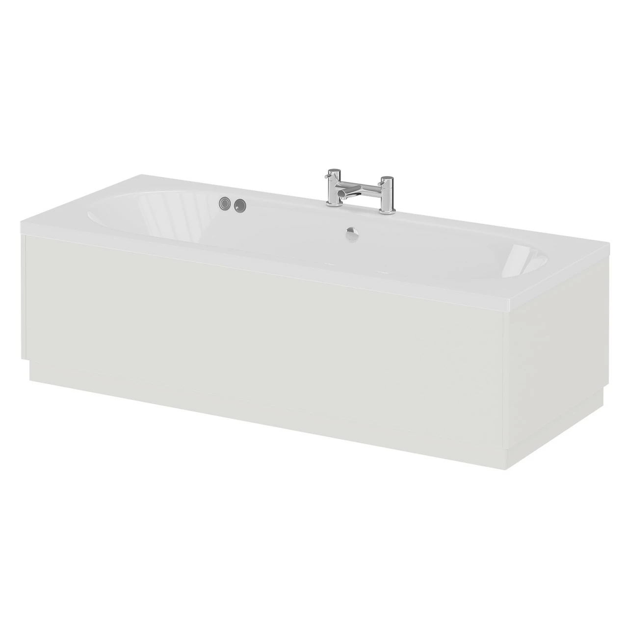 Metropole 1700mm X 700mm 6 Jet Chrome Flat Jet Double Ended Whirlpool Bath 4 Metropole 1700mm X 700mm 6 Jet Chrome Flat Jet Double Ended Whirlpool Bath - Image 2
