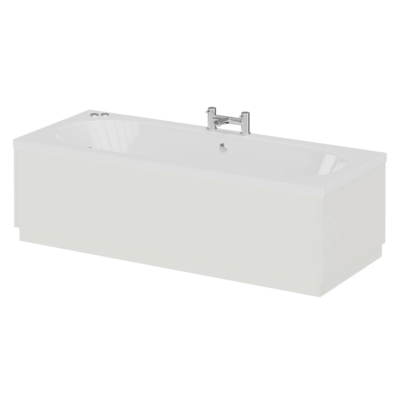 Metropole 1700mm X 750mm 12 Jet Chrome V-Tec Double Ended Whirlpool Bath 4 Metropole 1700mm X 750mm 12 Jet Chrome V-Tec Double Ended Whirlpool Bath - Image 2