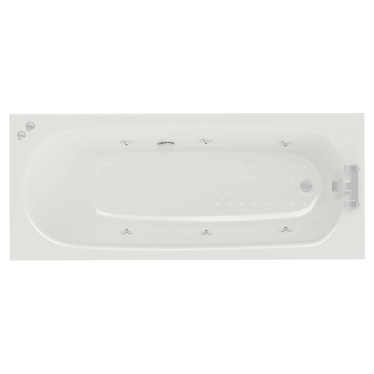 Monte Carlo 1700mm X 700mm 6 Jet Chrome V-Tec Textured Base Anti Slip Single Ended Whirlpool Bath 3 Monte Carlo 1700mm X 700mm 6 Jet Chrome V-Tec Textured Base Anti Slip Single Ended Whirlpool Bath