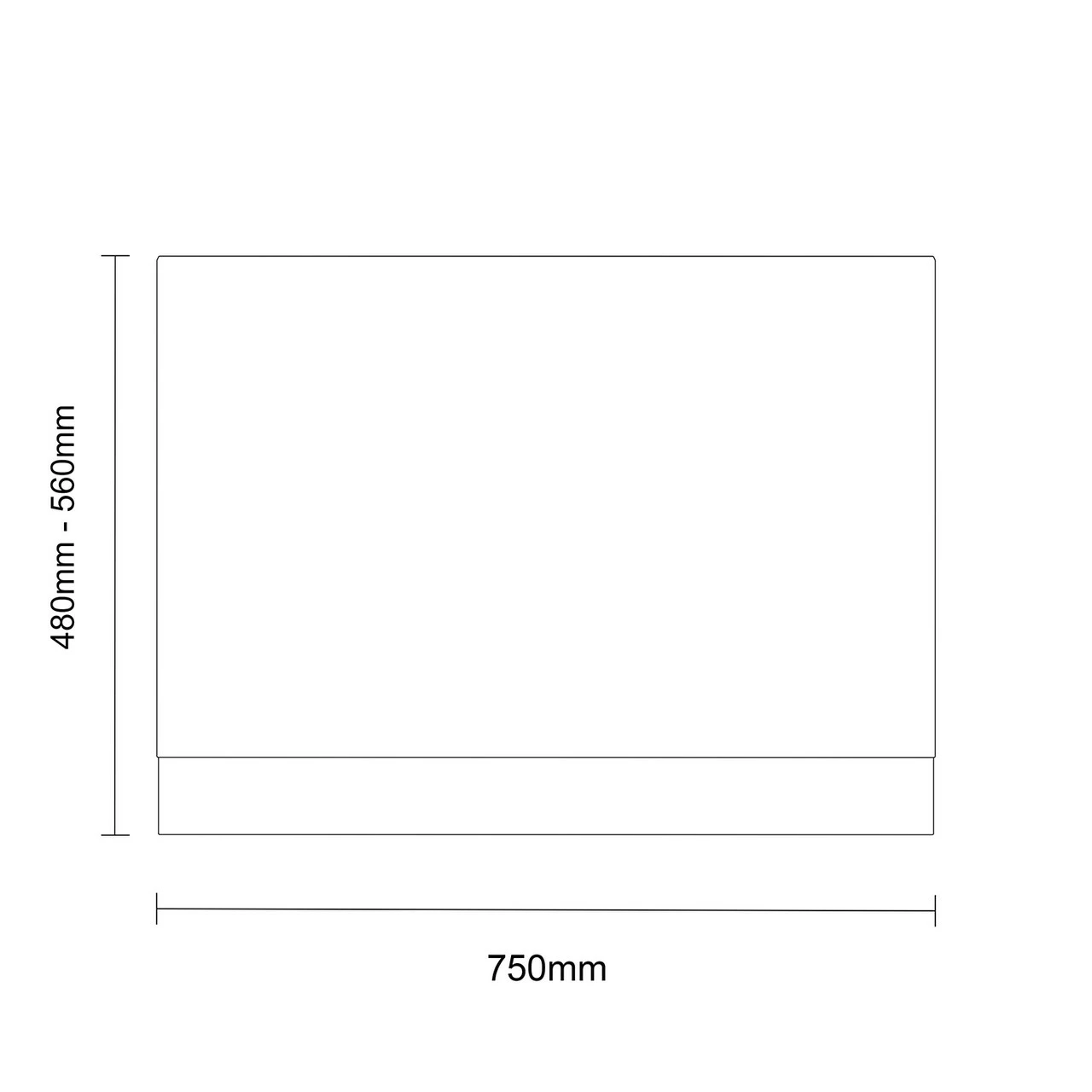 Graphite Grey MDF 750mm End Bath Panel With Plinth 6 Graphite Grey MDF 750mm End Bath Panel With Plinth - Image 4