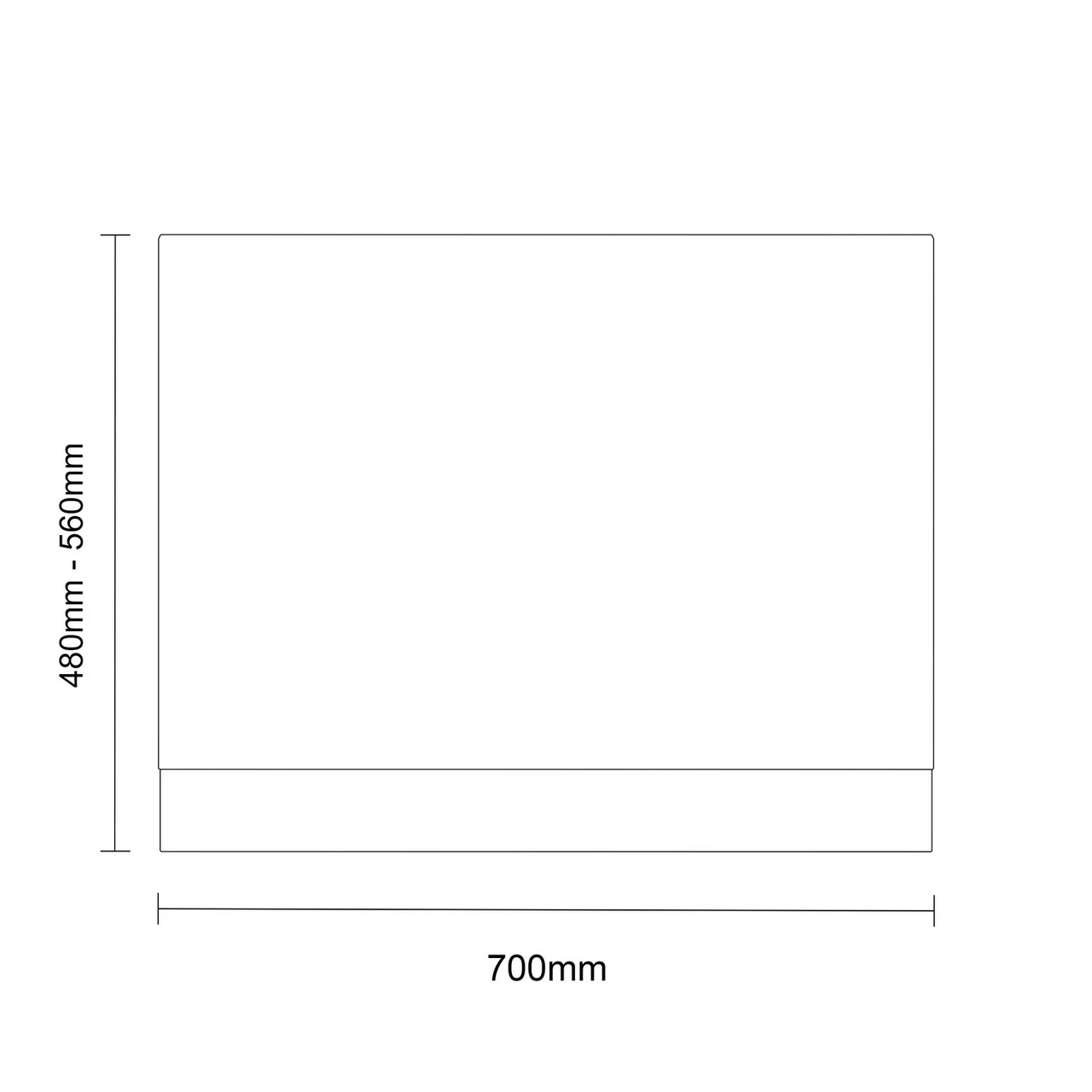 White Ash MDF 700mm End Bath Panel With Plinth 6 White Ash MDF 700mm End Bath Panel With Plinth - Image 4