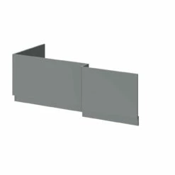 Gloss Grey MDF 1700mm L Shaped Front And End Bath Panel Set
