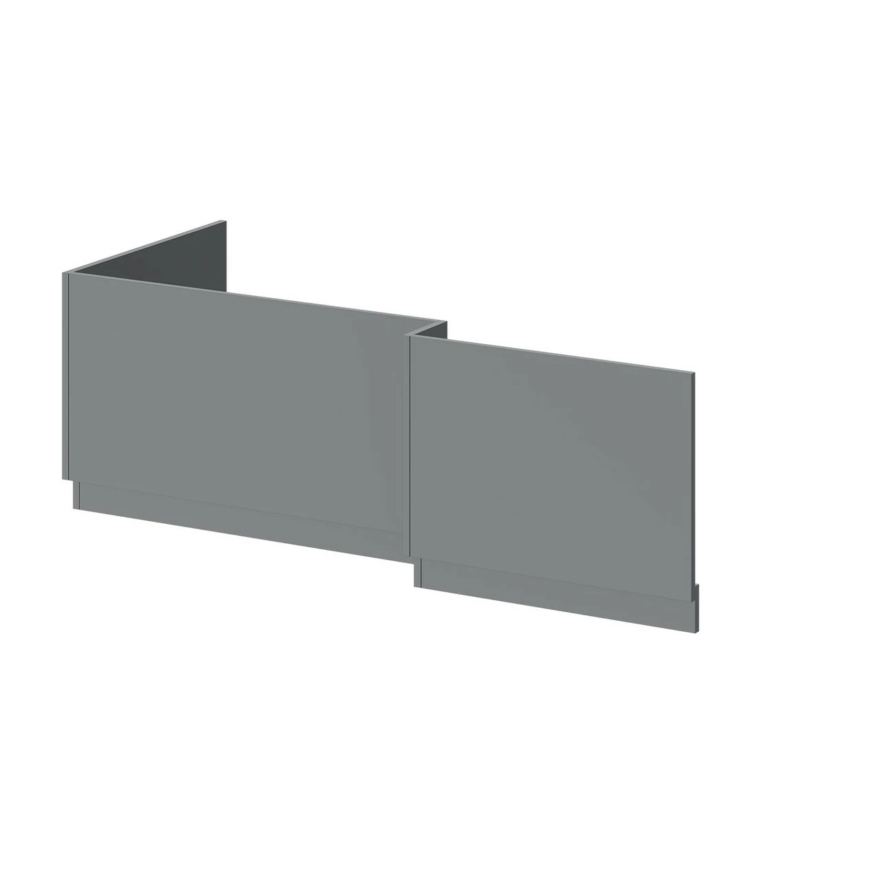Gloss Grey MDF 1700mm L Shaped Front And End Bath Panel Set 3 Gloss Grey MDF 1700mm L Shaped Front And End Bath Panel Set
