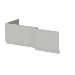 Gloss Grey Pearl MDF 1700mm L Shaped Front And End Bath Panel