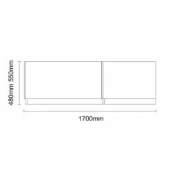 Molina Ash MDF 1700mm L Shaped Front And End Bath Panel Set -Wholesaledomestic Shop napoli mdf 1700mm l shaped front and end bath panel set line front 48997.1675857746