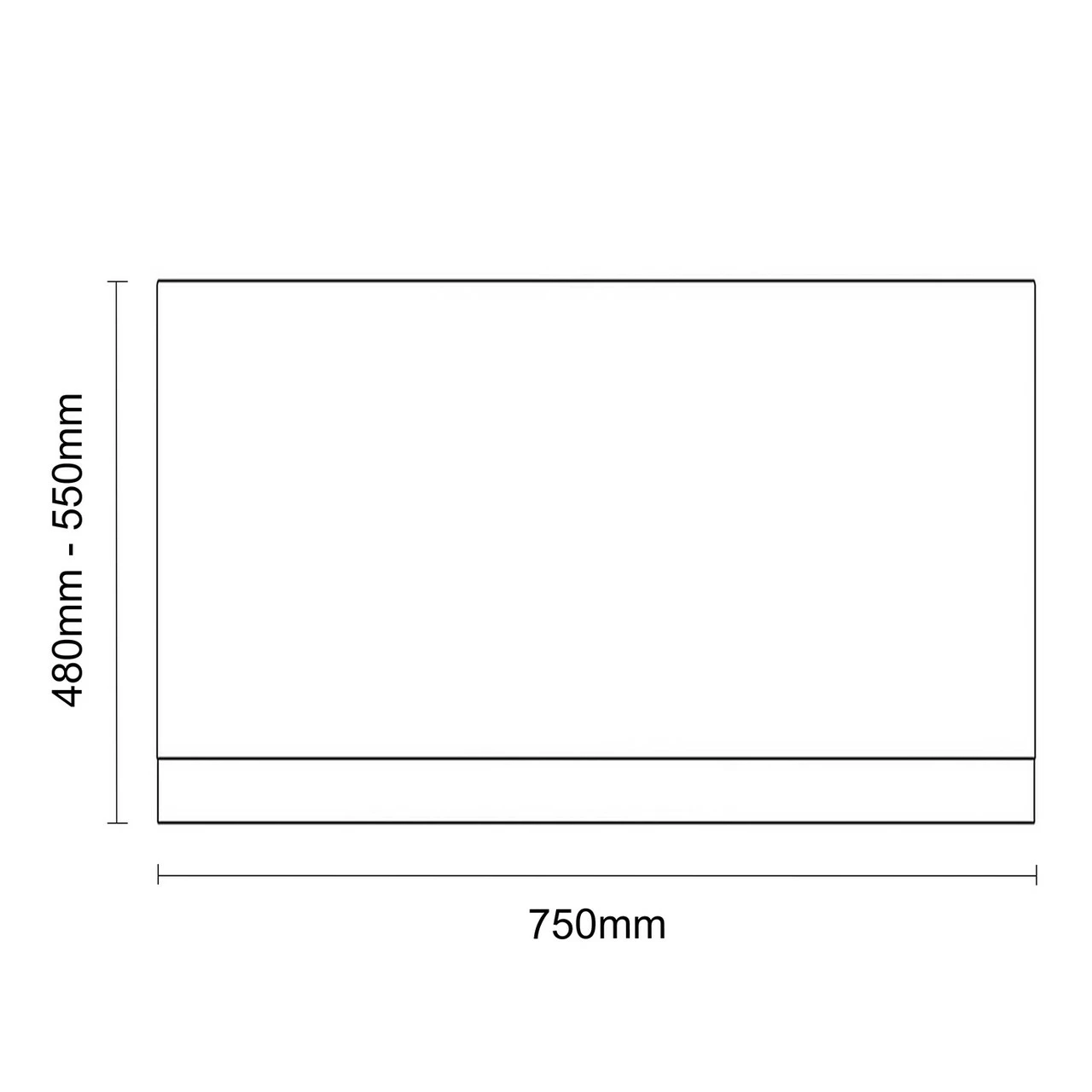 Bordalino Oak MDF 750mm End Bath Panel With Plinth - Image 6
