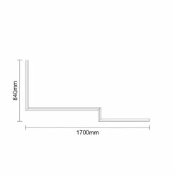 Nero Oak MDF 1700mm L Shaped Front And End Bath Panel Set -Wholesaledomestic Shop napoli nero oak mdf 1700mm l shaped front and end bath panel set line top 07395.1675857840