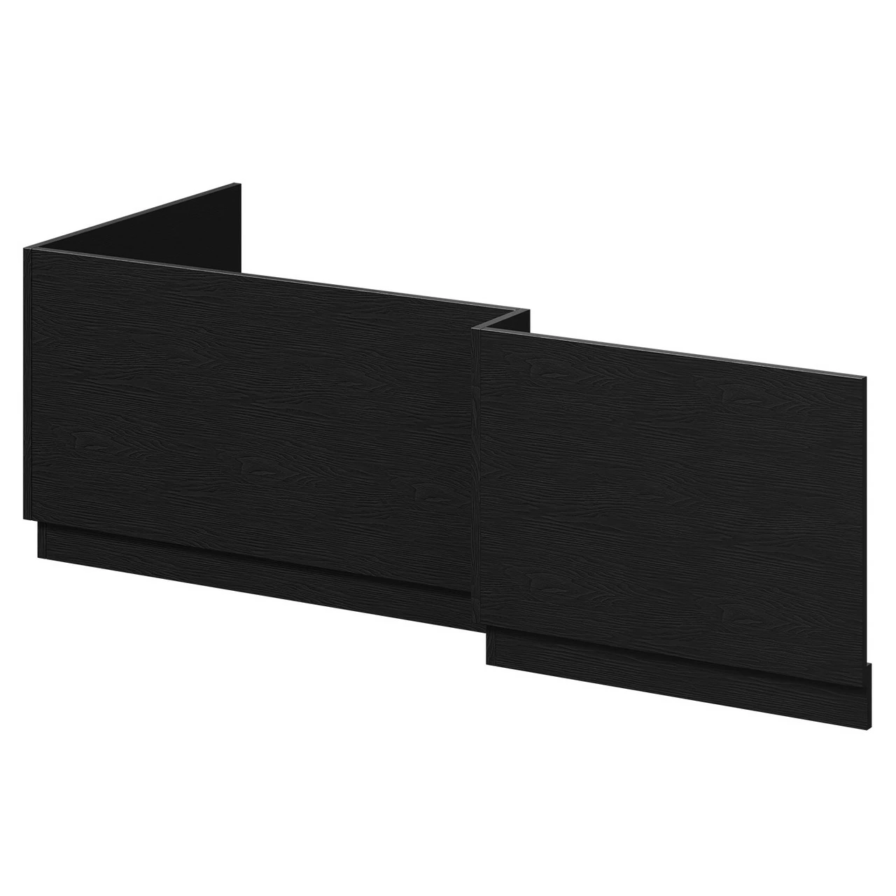 Nero Oak MDF 1700mm L Shaped Front And End Bath Panel Set