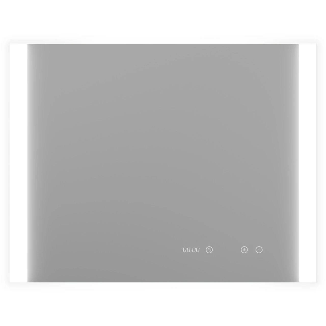 Nona 900mm X 700mm LED Illuminated Mirror With Demister And Clock - Image 2