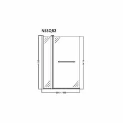 Nuie 1000mm Square 6mm Bath Screen With Fixed Panel And Rail - NSSQR2 7 Nuie 1000mm Square 6mm Bath Screen With Fixed Panel And Rail - NSSQR2 -Wholesaledomestic Shop nuie 1000mm square 6mm bath screen with fixed panel and rail nssqr2 three 51808.1652443550