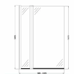 Nuie 1005mm Square Bath Screen With Fixed Panel - NSSQ1 7 Nuie 1005mm Square Bath Screen With Fixed Panel - NSSQ1 -Wholesaledomestic Shop nuie 1005mm square bath screen with fixed panel nssq1 three 84922.1652443549