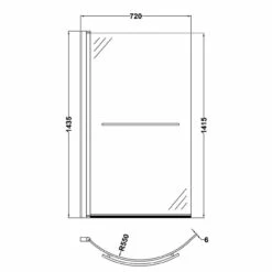 Nuie 720mm Curved Bath Screen With Rail - NCSR1 7 Nuie 720mm Curved Bath Screen With Rail - NCSR1 -Wholesaledomestic Shop nuie 720mm curved bath screen with rail ncsr1 three 83759.1652443537
