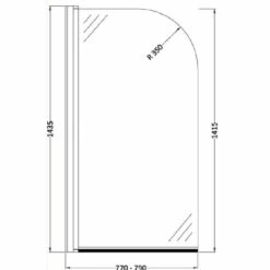 Nuie 790mm Straight Bath Screen With Rail - NSSR1 -Wholesaledomestic Shop nuie 790mm straight bath screen with rail nssr1 three 04649.1652443550