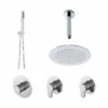 Nuie Arvan Chrome 2 Outlet Concealed Thermostatic Shower Bundle Including Fixed Head With Ceiling Arm And Outlet Holder Kit - SBR131ST2 2 Nuie Arvan Chrome 2 Outlet Concealed Thermostatic Shower Bundle Including Fixed Head With Ceiling Arm And Outlet Holder Kit - SBR131ST2 -Wholesaledomestic Shop nuie arvan chrome 2 outlet concealed thermostatic shower bundle including fixed head with ceiling arm and outlet holder kit sbr131st2 76440.1666714530