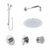 Nuie Arvan Chrome 3 Outlet Concealed Thermostatic Shower Bundle Including Wall Fixed Head With Slide Rail Kit And Body Jets - SBR134ST3 1 Nuie Arvan Chrome 3 Outlet Concealed Thermostatic Shower Bundle Including Wall Fixed Head With Slide Rail Kit And Body Jets - SBR134ST3 -Wholesaledomestic Shop nuie arvan chrome 3 outlet concealed thermostatic shower bundle including wall fixed head with slide rail kit and body jets sbr134st3 41294.1666714530