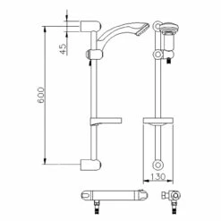 Nuie Dune Thermostatic Bar Valve With Slider Rail Kit - A3910 7 Nuie Dune Thermostatic Bar Valve With Slider Rail Kit - A3910 -Wholesaledomestic Shop nuie dune thermostatic bar valve with slider rail kit a3910 three 04131.1652442841