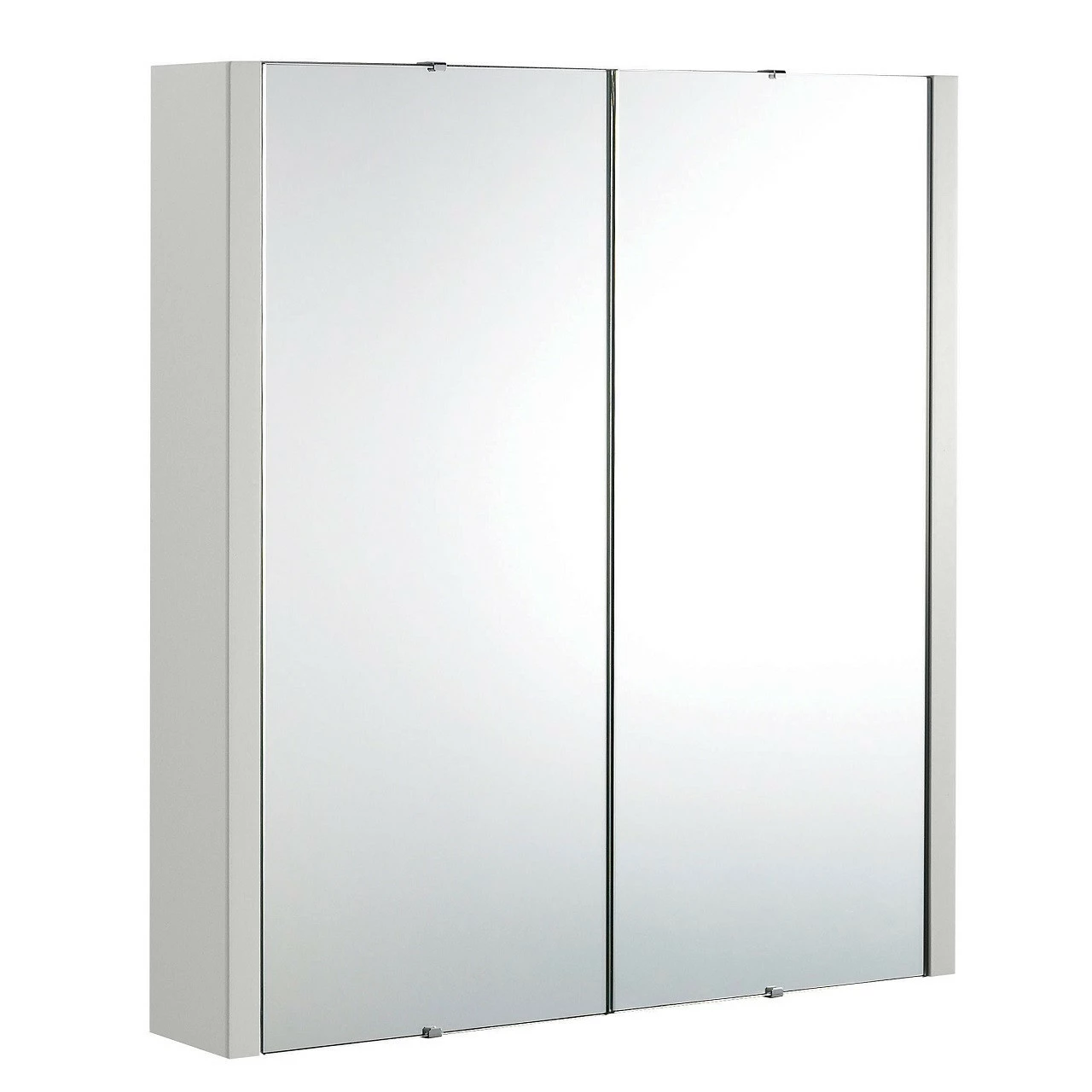 Nuie Eden Gloss Grey Mist 600mm 2 Door Mirror Cabinet - NVM413
