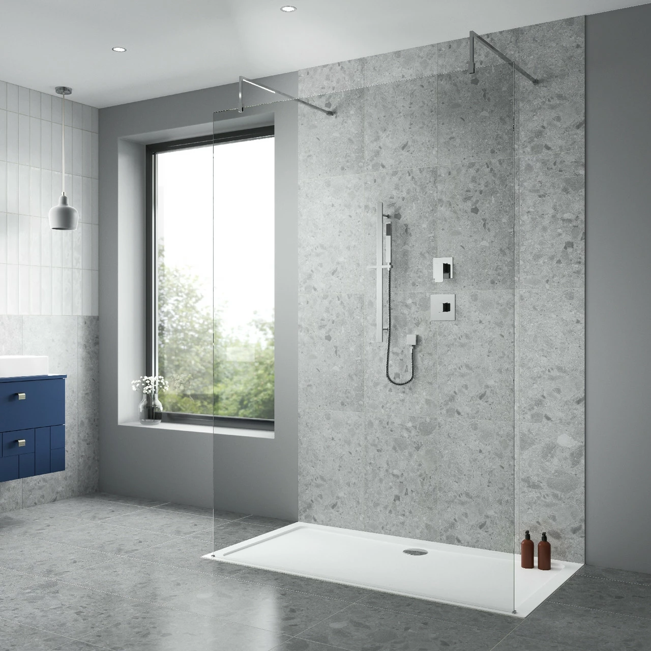 Nuie Windon Chrome 1 Outlet Concealed Thermostatic Shower Bundle With Slide Rail Kit - SBS127ST1 6 Nuie Windon Chrome 1 Outlet Concealed Thermostatic Shower Bundle With Slide Rail Kit - SBS127ST1 - Image 4