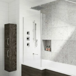 Nuie Windon Chrome 3 Outlet Concealed Thermostatic Shower Bundle Including Wall Fixed Head With Slide Rail Kit And Bath Spout - SBS137ST3 9 Nuie Windon Chrome 3 Outlet Concealed Thermostatic Shower Bundle Including Wall Fixed Head With Slide Rail Kit And Bath Spout - SBS137ST3 -Wholesaledomestic Shop nuie windon chrome 3 outlet concealed thermostatic shower bundle including wall fixed head with slide rail kit and bath spout sbs137st3 four 85801.1666714534