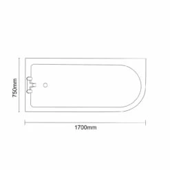 Windsor. Oxford 1700mm X 750mm Left Hand Single Ended Freestanding Shower Bath With Chrome Tiger Feet 13 Windsor. Oxford 1700mm X 750mm Left Hand Single Ended Freestanding Shower Bath With Chrome Tiger Feet -Wholesaledomestic Shop oxford 1700mm x 750mm left hand single ended freestanding shower bath with chrome tiger feet line top 73625.1664555129
