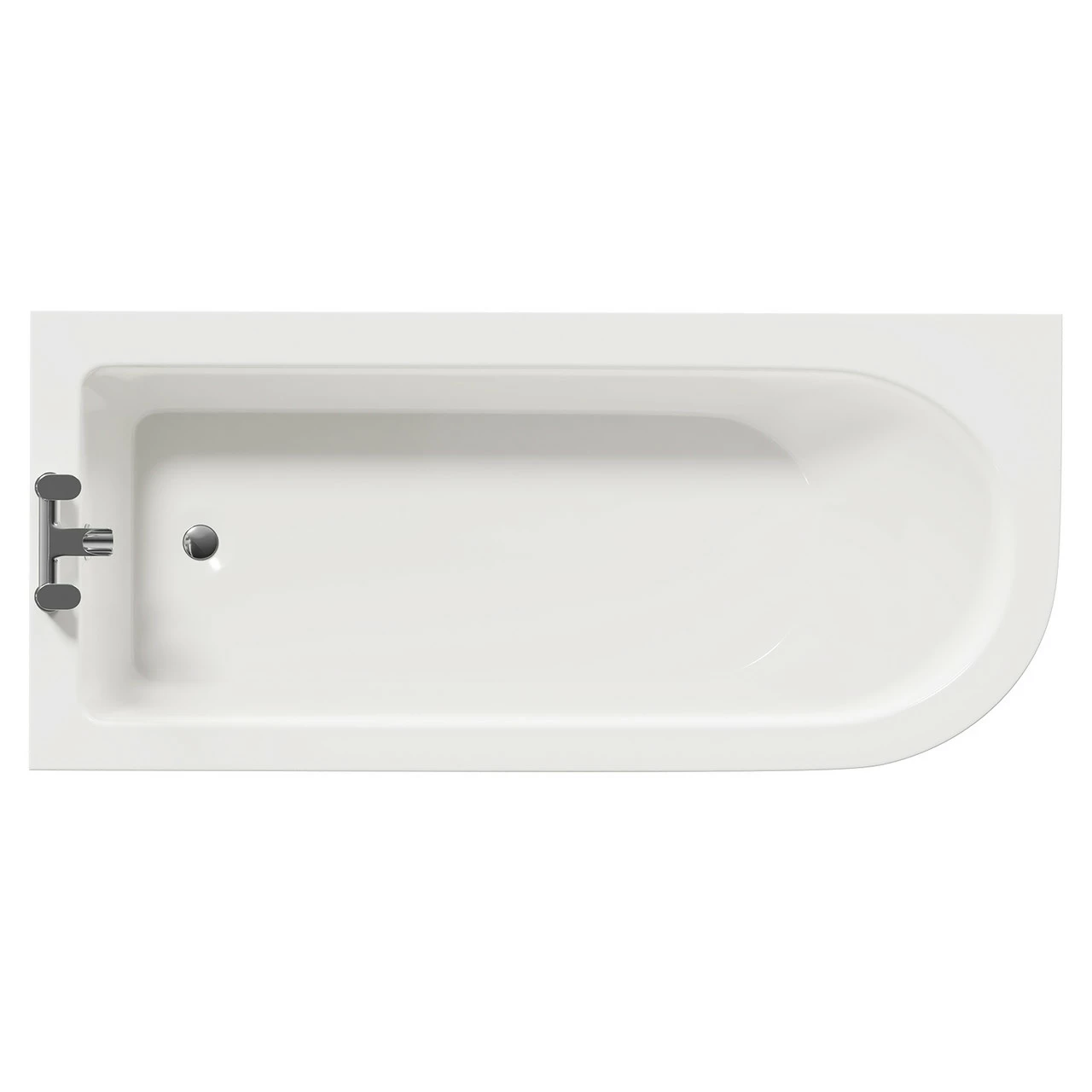 Windsor. Oxford 1700mm X 750mm Left Hand Single Ended Freestanding Shower Bath With Chrome Tiger Feet 7 Windsor. Oxford 1700mm X 750mm Left Hand Single Ended Freestanding Shower Bath With Chrome Tiger Feet - Image 5