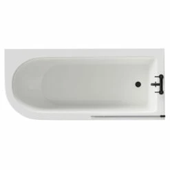 Oxford 1700mm X 750mm Right Hand Single Ended Freestanding Shower Bath With Bath Screen And Matt Black Claw Feet 12 Oxford 1700mm X 750mm Right Hand Single Ended Freestanding Shower Bath With Bath Screen And Matt Black Claw Feet -Wholesaledomestic Shop oxford 1700mm x 750mm right hand single ended freestanding shower bath with bath screen and matt black claw feet top 85463.1667579127