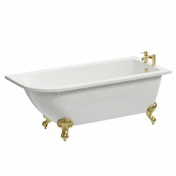 Windsor. Oxford 1700mm X 750mm Right Hand Single Ended Freestanding Shower Bath With Brushed Brass Claw Feet 10 Windsor. Oxford 1700mm X 750mm Right Hand Single Ended Freestanding Shower Bath With Brushed Brass Claw Feet -Wholesaledomestic Shop oxford 1700mm x 750mm right hand single ended freestanding shower bath with brushed brass claw feet left 24406.1664555702