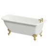 Windsor. Oxford 1700mm X 750mm Right Hand Single Ended Freestanding Shower Bath With Brushed Brass Claw Feet -Wholesaledomestic Shop oxford 1700mm x 750mm right hand single ended freestanding shower bath with brushed brass claw feet right 78434.1664555702