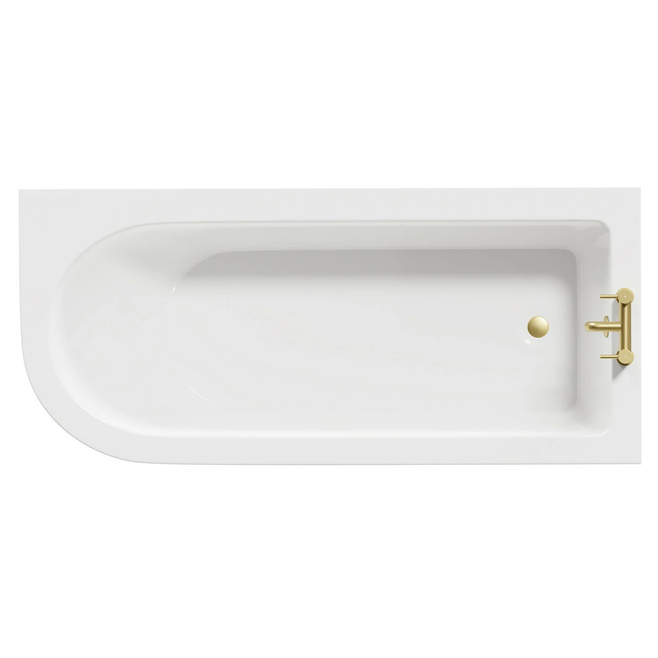 Windsor. Oxford 1700mm X 750mm Right Hand Single Ended Freestanding Shower Bath With Brushed Brass Claw Feet 7 Windsor. Oxford 1700mm X 750mm Right Hand Single Ended Freestanding Shower Bath With Brushed Brass Claw Feet - Image 5