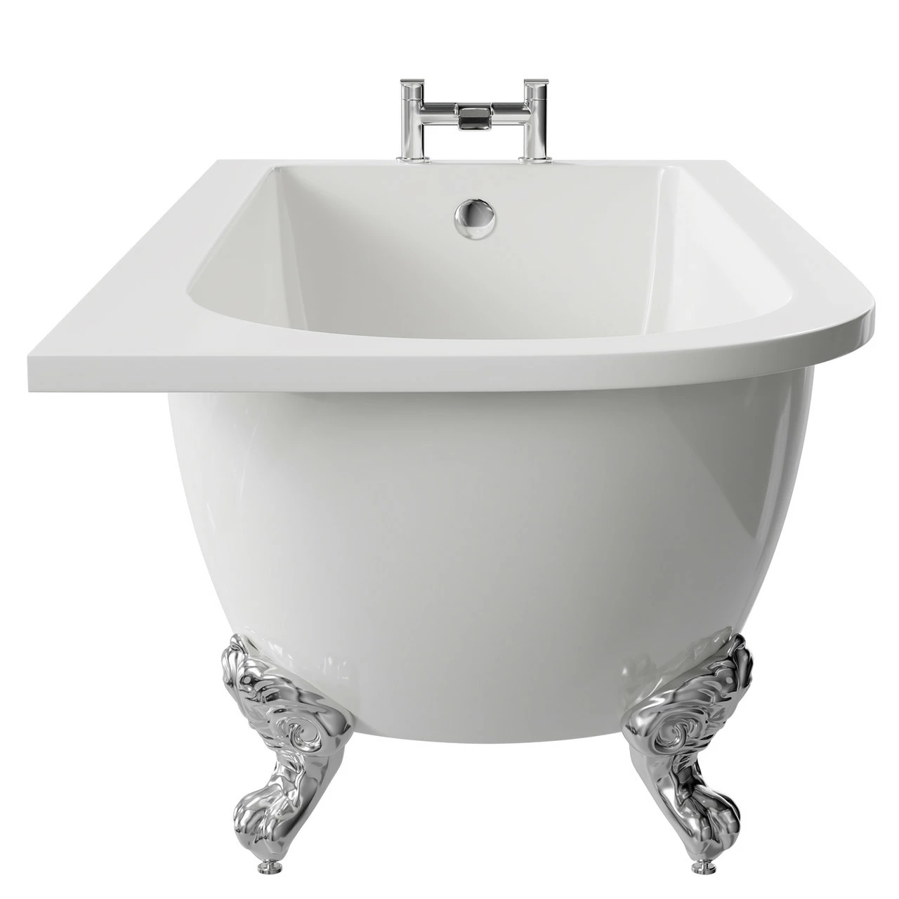 Windsor. Oxford 1700mm X 750mm Right Hand Single Ended Freestanding Shower Bath With Chrome Claw Feet 4 Windsor. Oxford 1700mm X 750mm Right Hand Single Ended Freestanding Shower Bath With Chrome Claw Feet - Image 2