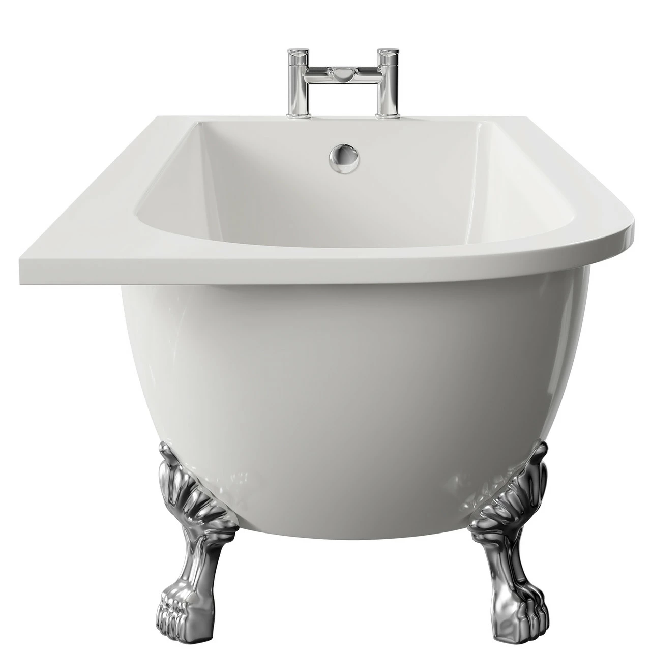 Windsor. Oxford 1700mm X 750mm Right Hand Single Ended Freestanding Shower Bath With Chrome Tiger Feet 4 Windsor. Oxford 1700mm X 750mm Right Hand Single Ended Freestanding Shower Bath With Chrome Tiger Feet - Image 2