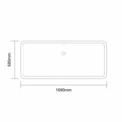 Parma 1690mm X 740mm Double Ended Freestanding Bath 13 Parma 1690mm X 740mm Double Ended Freestanding Bath -Wholesaledomestic Shop parma 1690mm x 740mm double ended freestanding bath line top 28834.1652444024