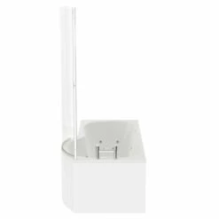 Plage 1700mm 12 Jet Chrome Flat Jet Right Hand P Shaped Whirlpool Shower Bath With Bath Screen And Front Bath Panel 12 Plage 1700mm 12 Jet Chrome Flat Jet Right Hand P Shaped Whirlpool Shower Bath With Bath Screen And Front Bath Panel -Wholesaledomestic Shop plage 1700mm 12 jet chrome flat jet right hand p shaped whirlpool shower bath with bath screen and front bath panel side 44031.1691438803