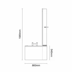Plage 1700mm 12 Jet Chrome V-Tec Right Hand P Shaped Whirlpool Shower Bath With Towel Rail Bath Screen And Front Bath Panel -Wholesaledomestic Shop plage 1700mm 12 jet chrome v tec right hand p shaped whirlpool shower bath with towel rail bath screen and front bath panel line side 69589.1652445158