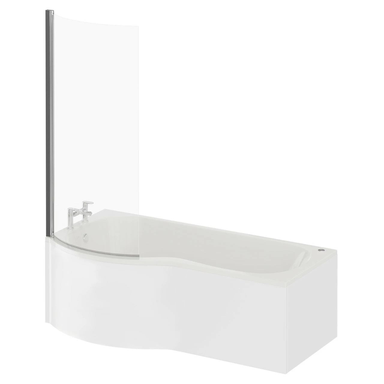 Plage 1700mm 12 Jet Easifit Left Hand P Shaped Spa Shower Bath With Bath Screen And Front Bath Panel 4 Plage 1700mm 12 Jet Easifit Left Hand P Shaped Spa Shower Bath With Bath Screen And Front Bath Panel - Image 2