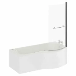Plage 1700mm 6 Jet Chrome V-Tec Right Hand P Shaped Whirlpool Shower Bath With Towel Rail Bath Screen And Front Bath Panel 10 Plage 1700mm 6 Jet Chrome V-Tec Right Hand P Shaped Whirlpool Shower Bath With Towel Rail Bath Screen And Front Bath Panel -Wholesaledomestic Shop plage 1700mm 6 jet chrome v tec right hand p shaped whirlpool shower bath with towel rail bath screen and front bath panel left 47830.1691438804