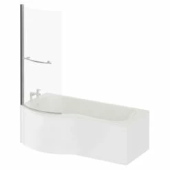 Plage 1700mm Left Hand P Shape Shower Bath With Towel Rail Bath Screen And Front Bath Panel -Wholesaledomestic Shop plage 1700mm left hand p shape shower bath with towel rail bath screen and front bath panel right 88545.1691438796
