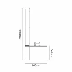 Plage 1700mm Left Hand P Shaped Shower Bath With Bath Screen And Front Bath Panel 13 Plage 1700mm Left Hand P Shaped Shower Bath With Bath Screen And Front Bath Panel -Wholesaledomestic Shop plage 1700mm left hand p shaped shower bath with bath screen and front bath panel line side 60854.1652542527