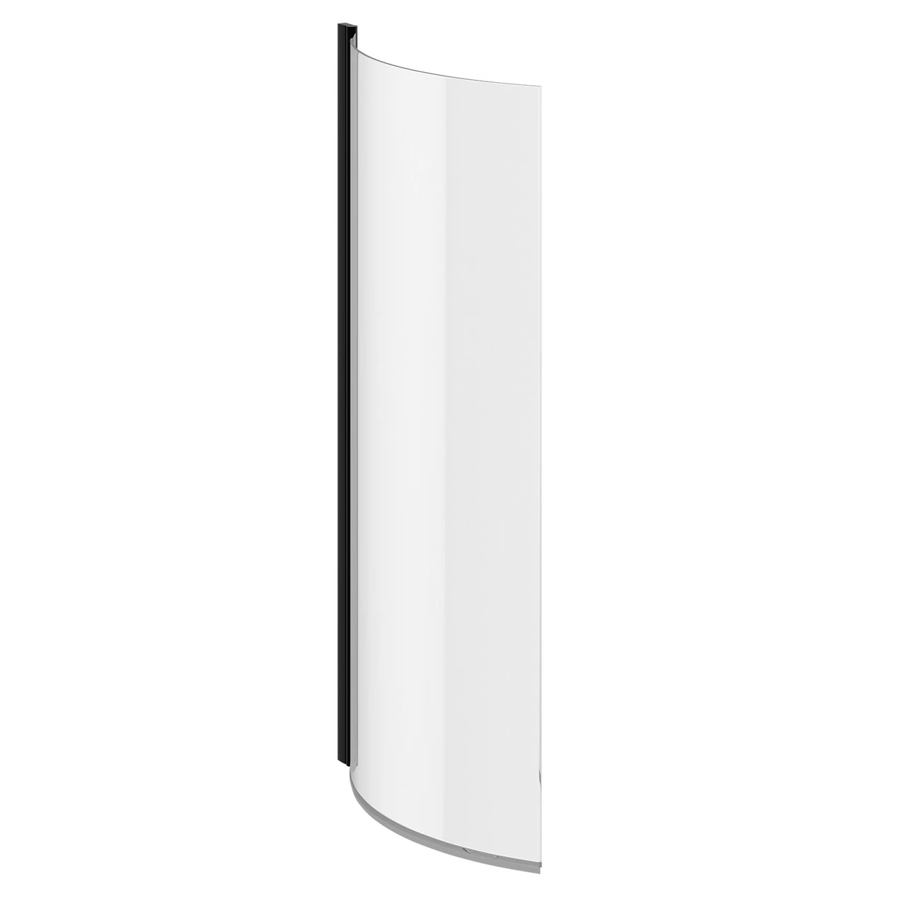 Plage Matt Black 720mm Single Section Curved P Shaped Bath Shower Screen 4 Plage Matt Black 720mm Single Section Curved P Shaped Bath Shower Screen - Image 2