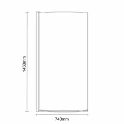 Plage Matt Black 720mm Single Section Curved P Shaped Bath Shower Screen 7 Plage Matt Black 720mm Single Section Curved P Shaped Bath Shower Screen -Wholesaledomestic Shop plage matt black 720mm single section curved p shaped bath shower screen line side 08707.1652444882