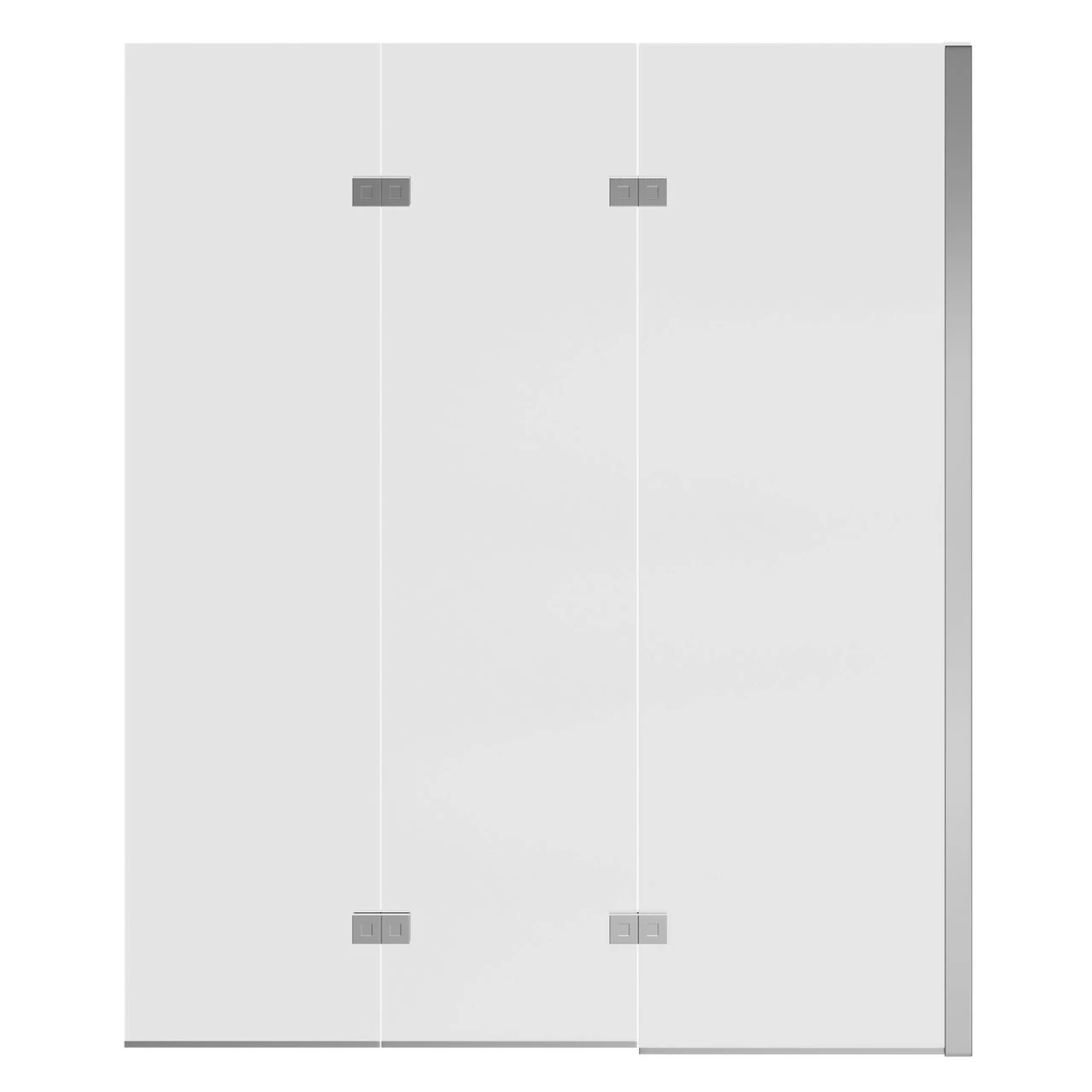 Polished Chrome 1250mm Right Hand Three Panel Infold Bath Shower Screen - Image 3