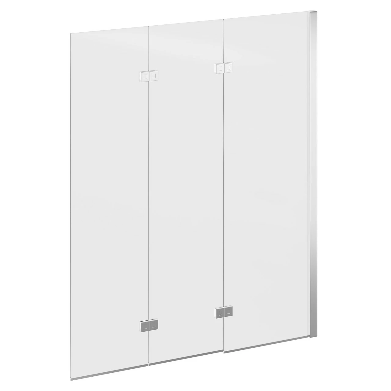 Polished Chrome 1250mm Right Hand Three Panel Infold Bath Shower Screen - Image 4