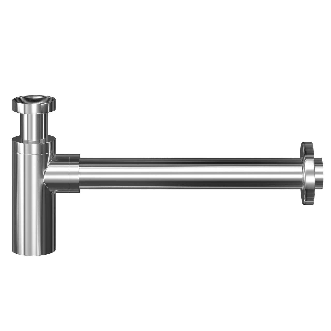 Polished Chrome 180mm Round Basin Bottle Trap 4 Polished Chrome 180mm Round Basin Bottle Trap - Image 2