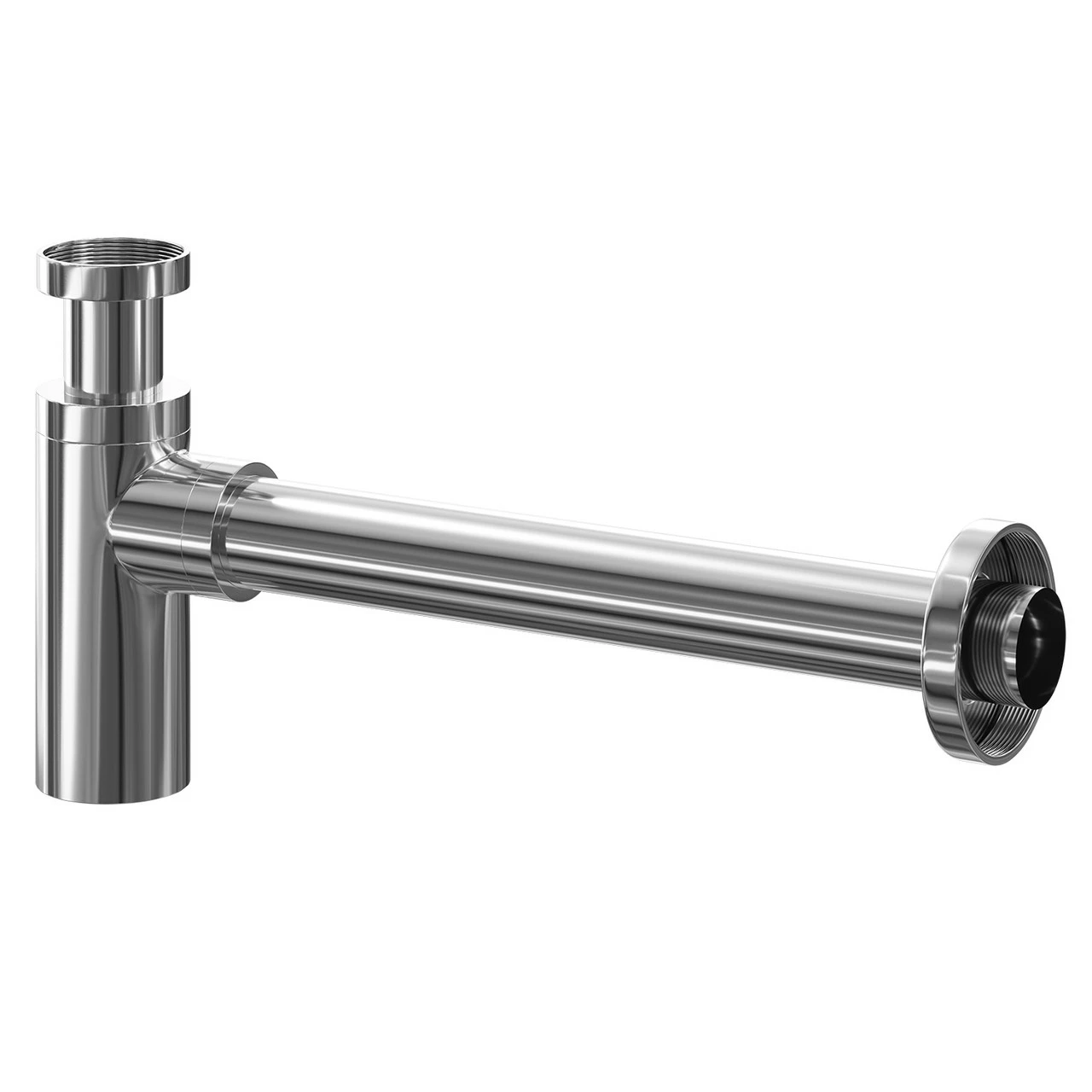 Polished Chrome 180mm Round Basin Bottle Trap 3 Polished Chrome 180mm Round Basin Bottle Trap