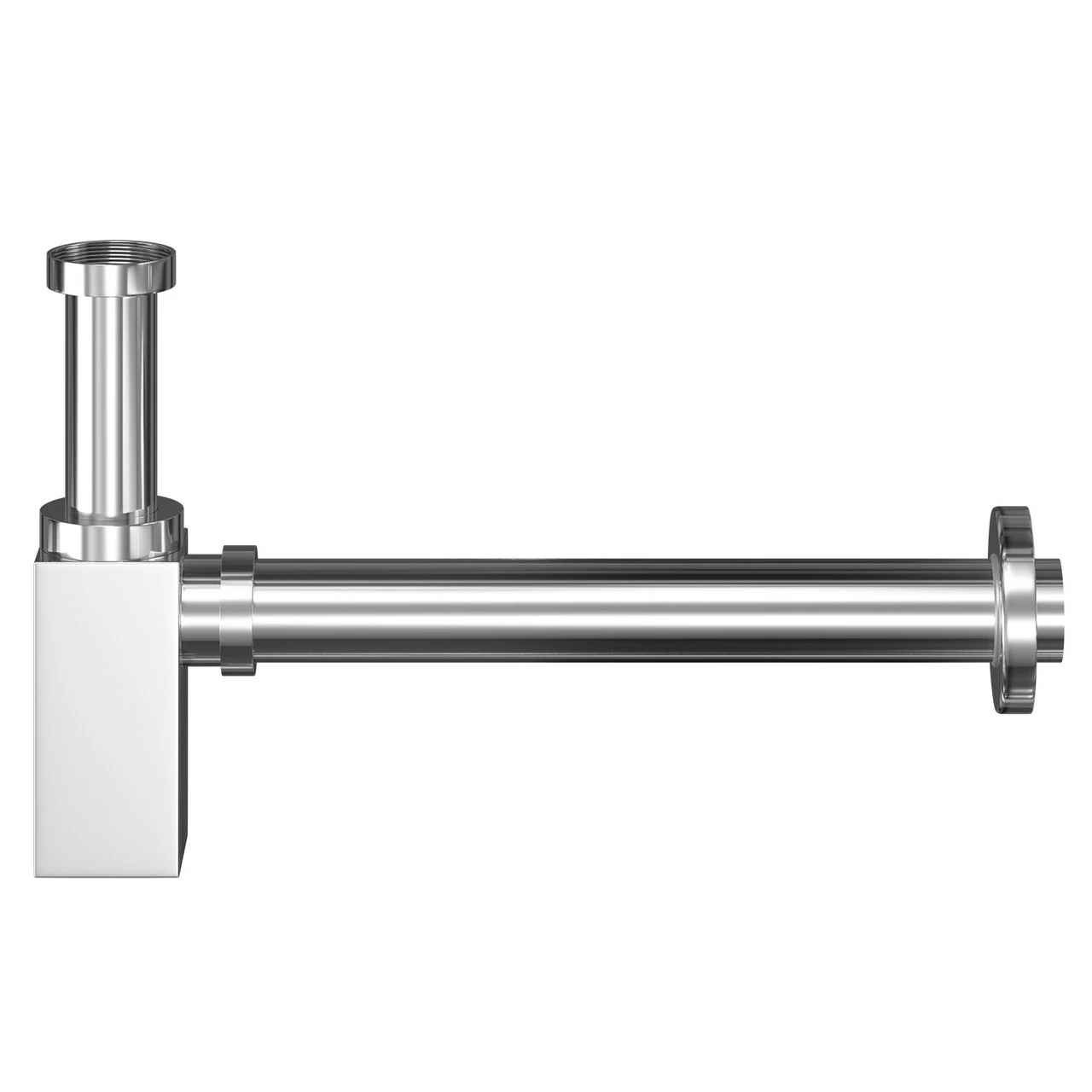 Polished Chrome 180mm Square Basin Bottle Trap 4 Polished Chrome 180mm Square Basin Bottle Trap - Image 2