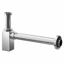 Polished Chrome 180mm Square Basin Bottle Trap