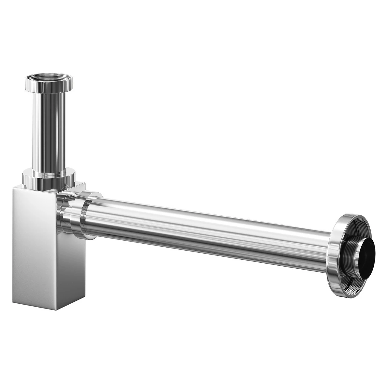 Polished Chrome 180mm Square Basin Bottle Trap 3 Polished Chrome 180mm Square Basin Bottle Trap