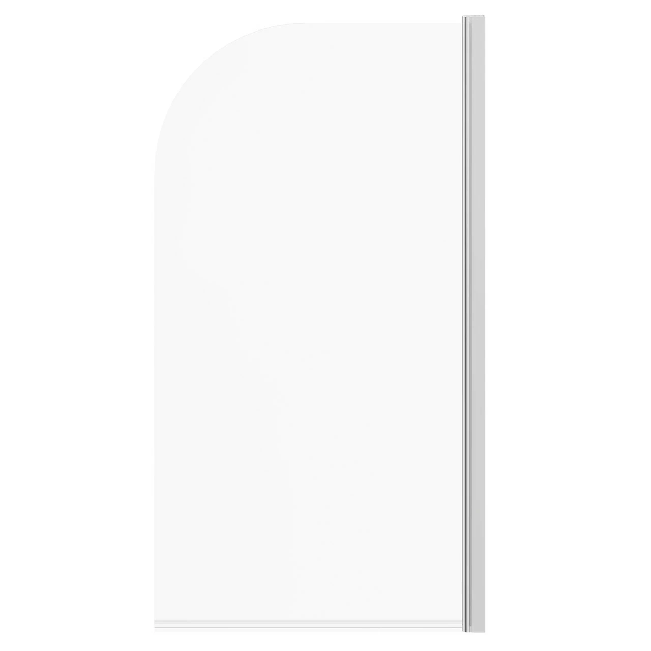 Polished Chrome 770mm Single Section Rounded Corner Bath Shower Screen - Image 2
