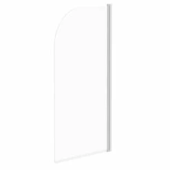 Polished Chrome 770mm Single Section Rounded Corner Bath Shower Screen -Wholesaledomestic Shop polished chrome 770mm single section rounded corner bath shower screen left 85013.1652444277