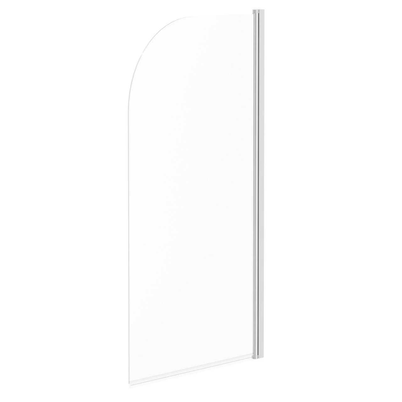 Polished Chrome 770mm Single Section Rounded Corner Bath Shower Screen - Image 3